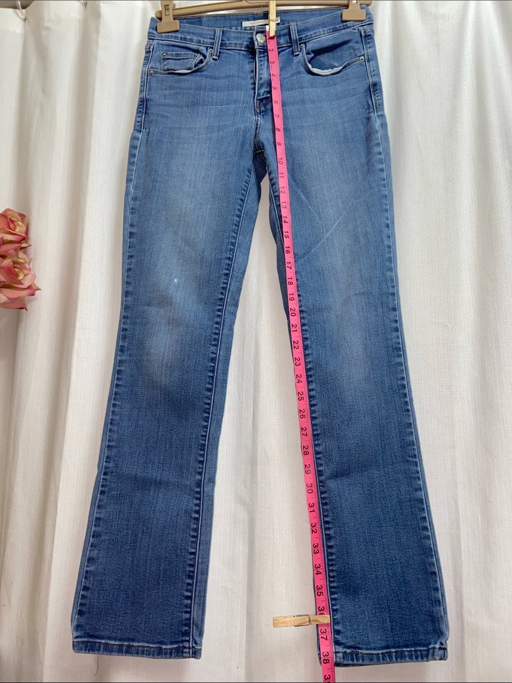 Levi's 505 Straight Leg Classic Blue Jeans w/Stretch